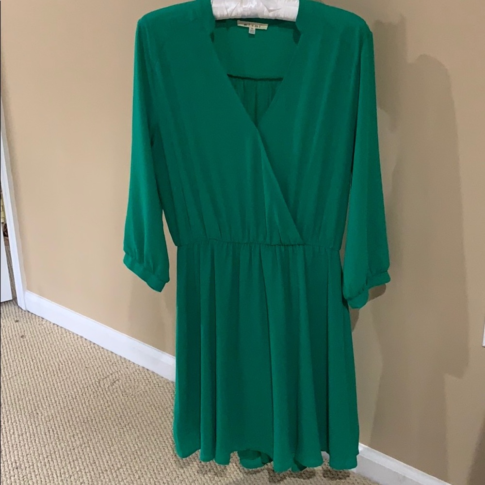 Bright green spring dress